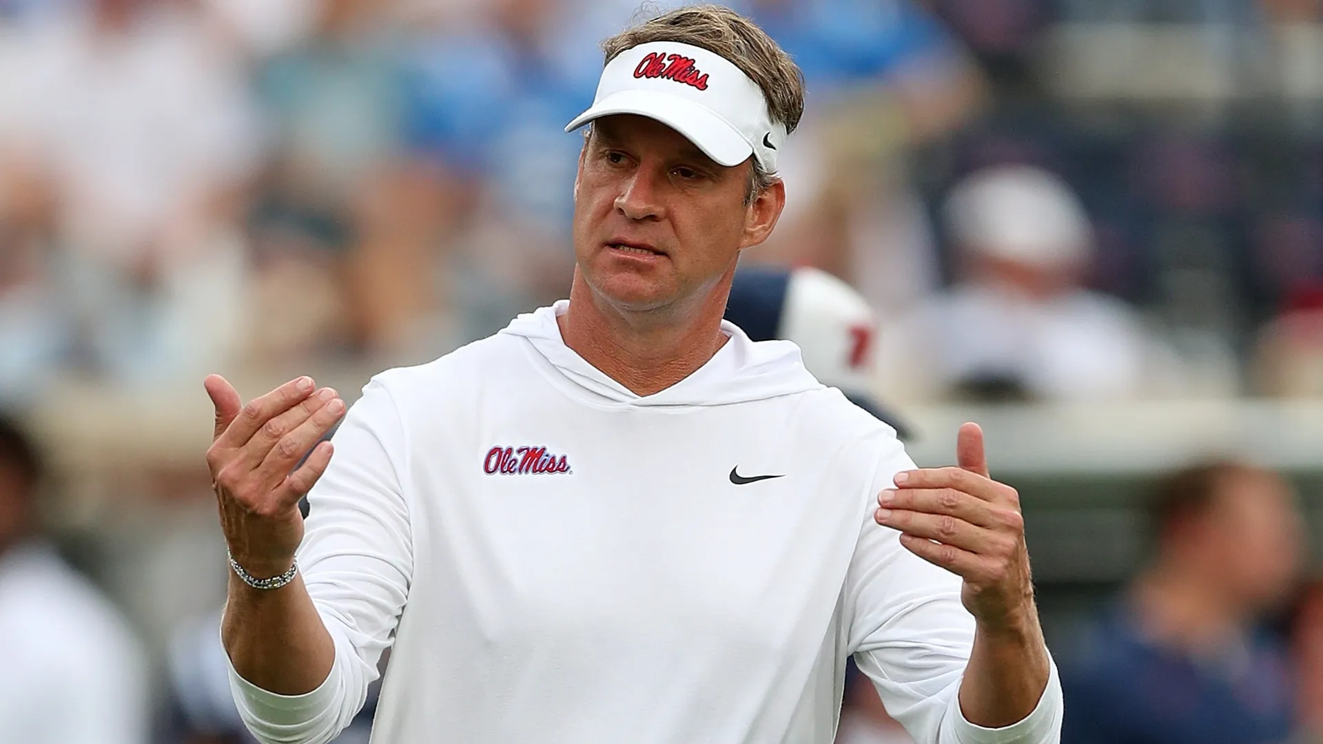 Head coach Lane Kiffin of the Mississippi Rebels in 2024. (Source: Justin Ford/Getty Images)