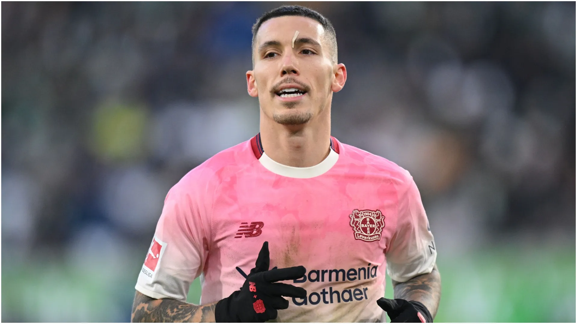 Alejandro Grimaldo of Leverkusen – Stuart Franklin/Getty Images