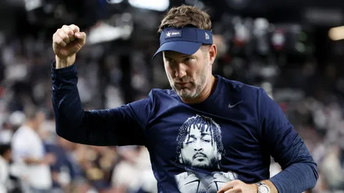 Head coach Brian Schottenheimer of the Dallas Cowboys reacts.