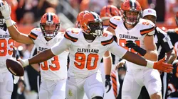 Emmanuel Ogbah #90 of the Cleveland Browns in 2017.