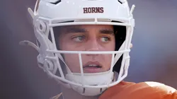 Arch Manning #16 of the Texas Longhorns on November 22, 2025 in Austin, Texas.