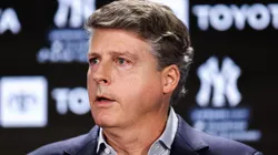 Yankees principal owner Hal Steinbrenner speaks.