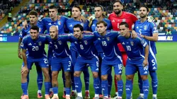 Players of Italy pose for a team photograph prior to the FIFA World Cup 2026 qualifier match in 2025.