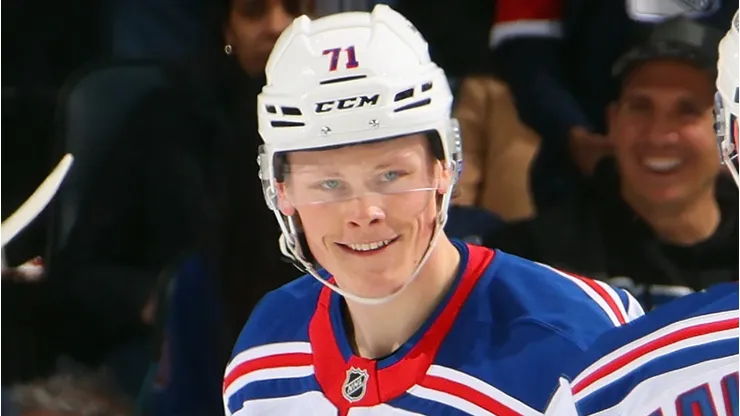 Juuso Parssinen at UBS Arena on April 10, 2025 in Elmont, New York.