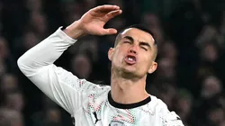 Cristiano Ronaldo of Portugal reacts.