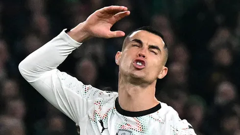 Cristiano Ronaldo of Portugal reacts.