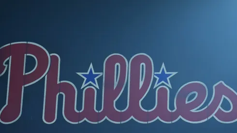 A general view of the Philadelphia Phillies logo.