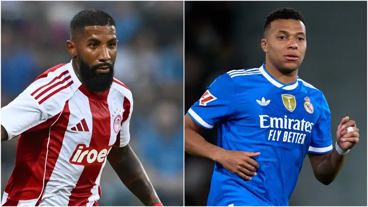 Kylian Mbappe from Real Madrid and Rodinei from Olympiacos.