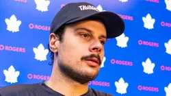 Auston Matthews during a press conference in Toronto