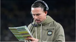 Head coach Matt LaFleur of the Green Bay Packers looks on.