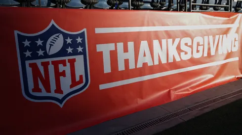 An NFL Thanksgiving sign in 2023.