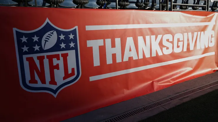 An NFL Thanksgiving sign in 2023.