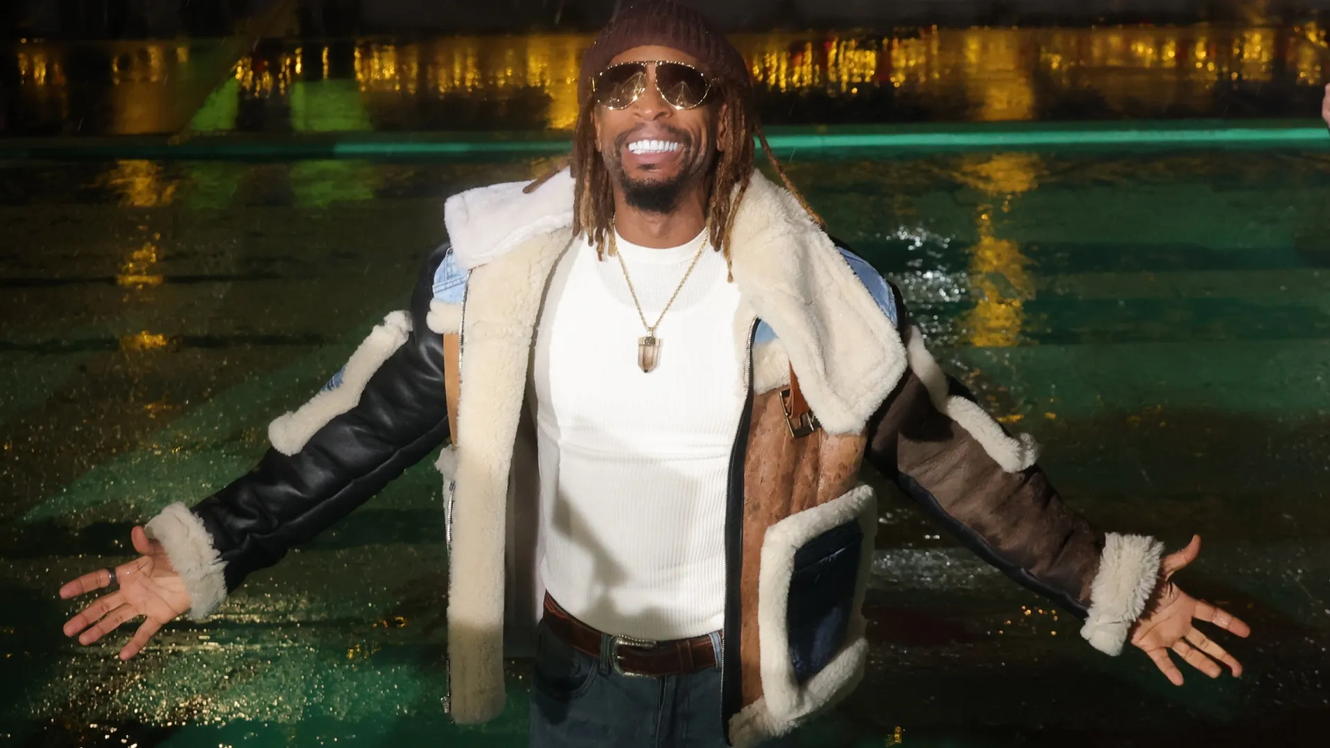 Lil Jon performs during the 2025 Macy’s Thanksgiving Day Parade rehearsals. (Source: Dia Dipasupil/Getty Images)