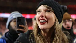 Taylor Swift reacts after the Kansas City Chiefs game