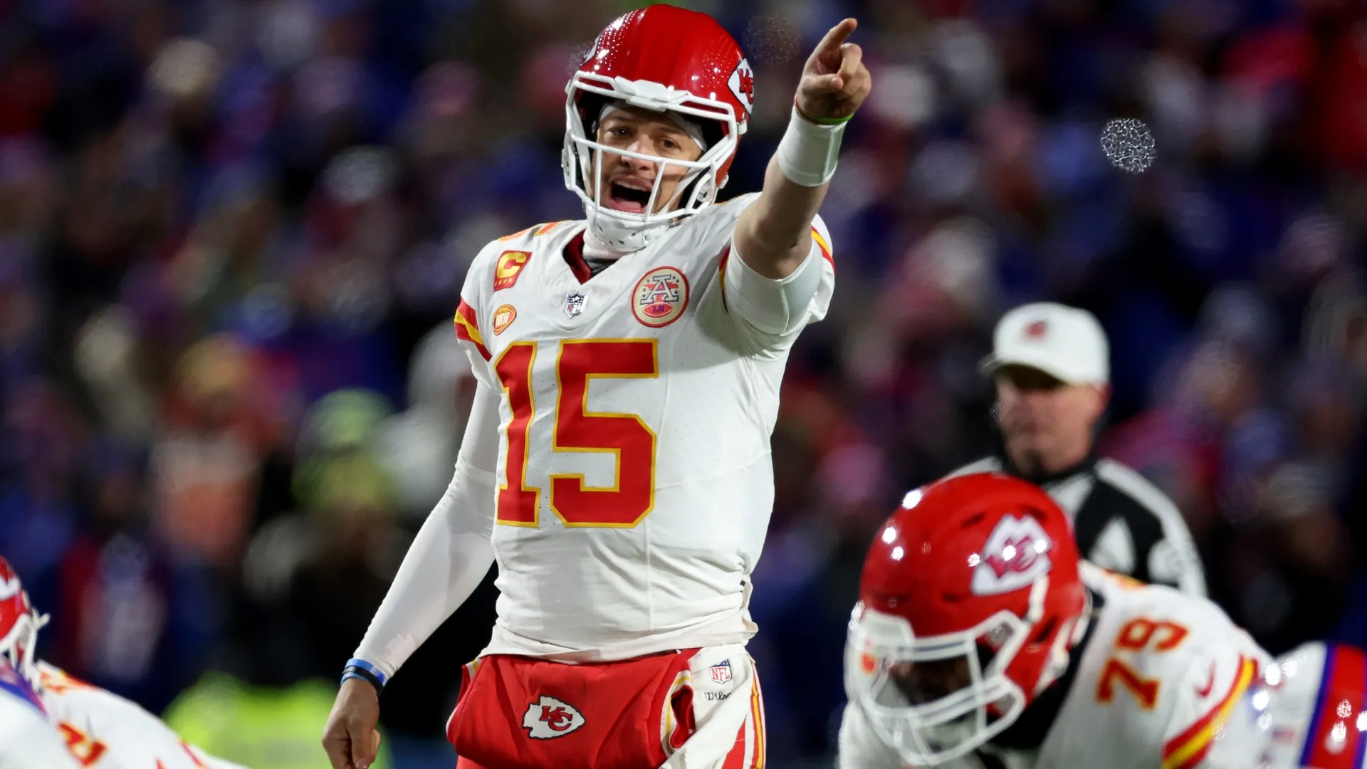 Patrick Mahomes #15 of the Kansas City Chiefs in 2024. (Source: Patrick Smith/Getty Images)