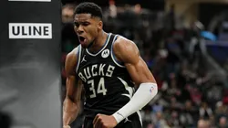 Giannis Antetokounmpo #34 of the Milwaukee Bucks.