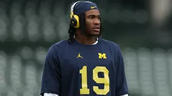 Bryce Underwood #19 of the Michigan Wolverines.