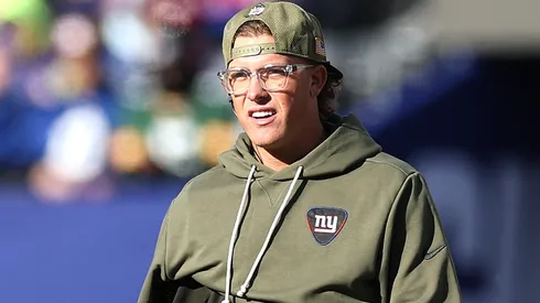 Jaxson Dart #6 of the New York Giants.