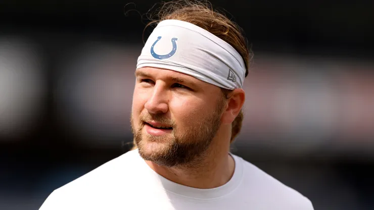 Tyler Warren #84 of the Indianapolis Colts looks on.