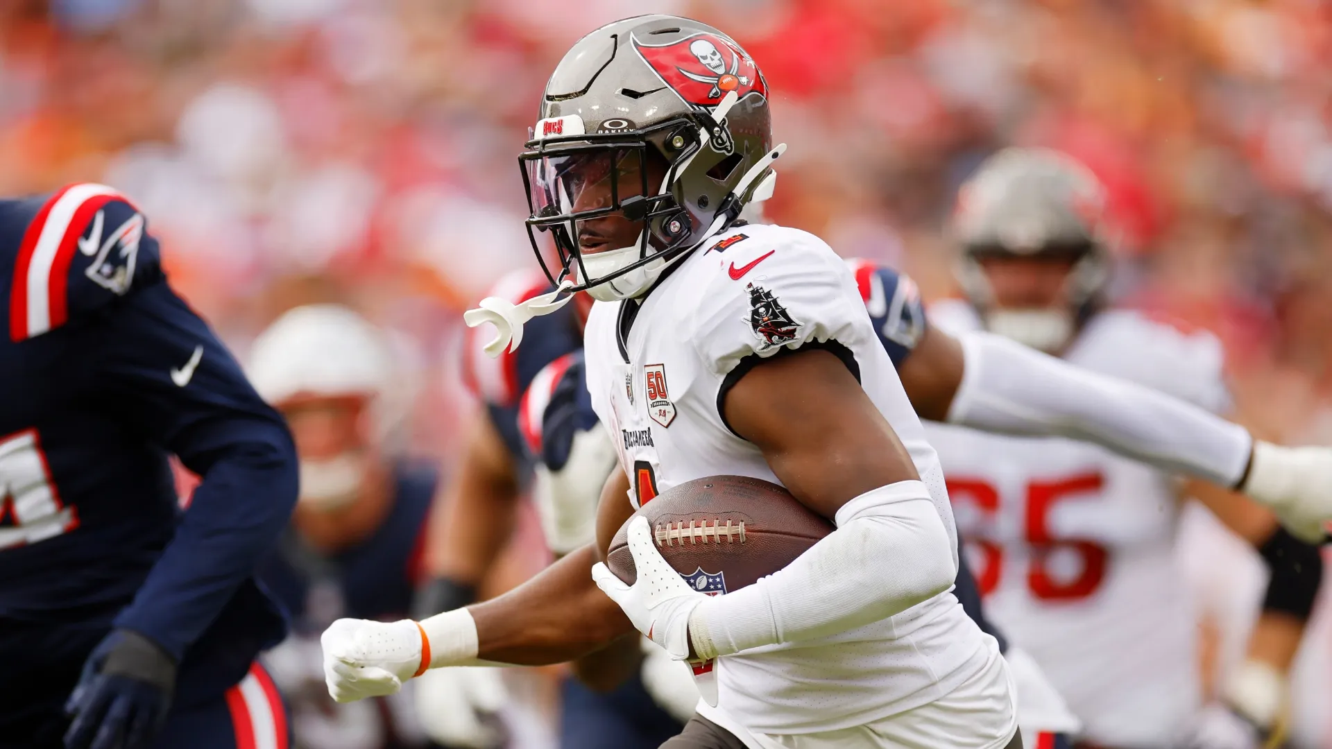 Rachaad White #1 of the Tampa Bay Buccaneers