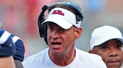 Lane Kiffin at Vaught-Hemingway Stadium on November 8, 2025 in Oxford, Mississippi.