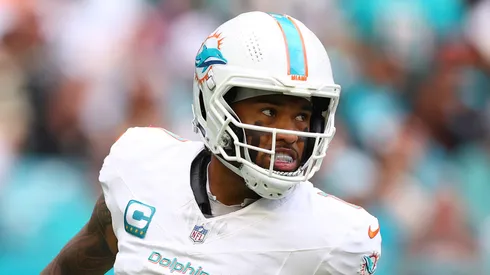 Tua Tagovailoa at Hard Rock Stadium on November 30, 2025 in Miami Gardens, Florida.