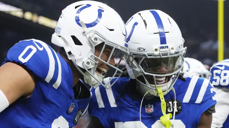 Cam Bynum #0 of the Indianapolis Colts celebrates.