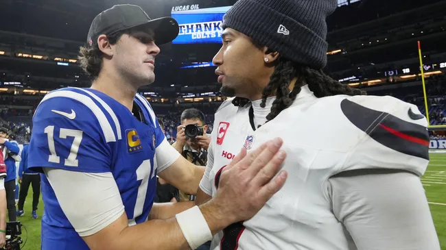 CJ Stroud with Daniel Jones