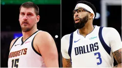 Nikola Jokic of Denver Nuggets and Anthony Davis of Dallas Mavericks.