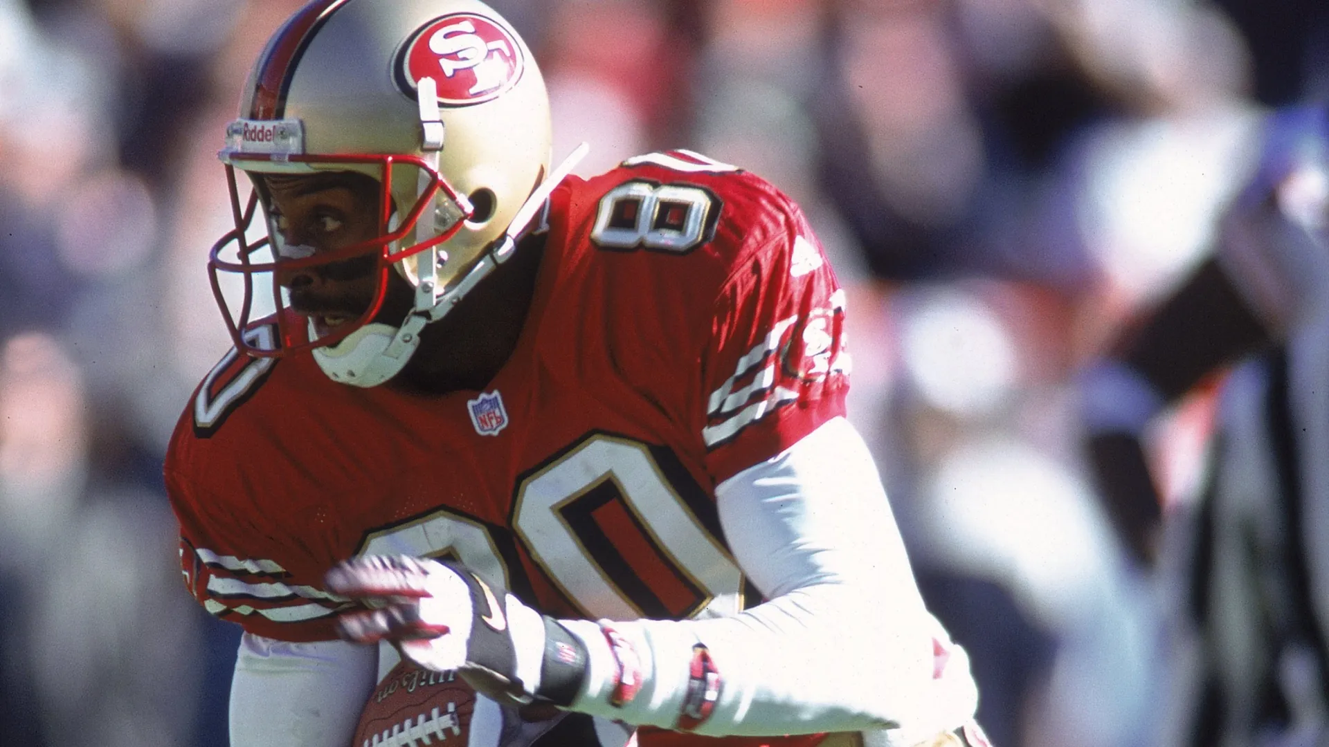 Jerry Rice (Source: Jed Jacobsohn /Allsport)