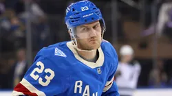 Adam Fox at Madison Square Garden on October 20, 2025 in New York City.