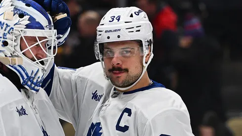 Auston Matthews at PPG PAINTS Arena on November 29, 2025.