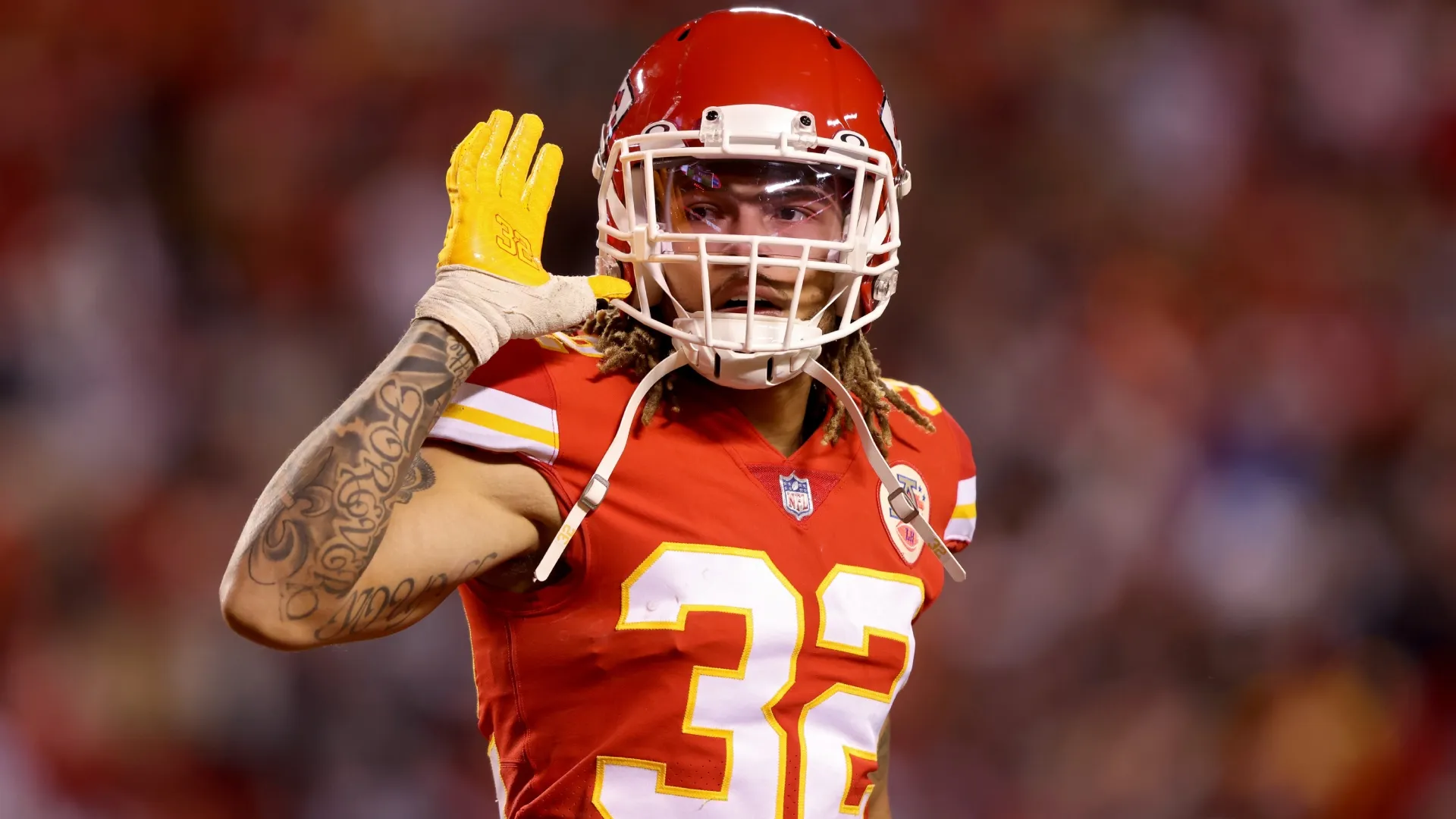 Tyrann Mathieu #32 of the Kansas City Chiefs