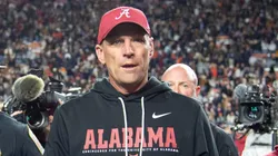 Kalen Deboer at Jordan-Hare Stadium on November 29, 2025 in Auburn, Alabama.