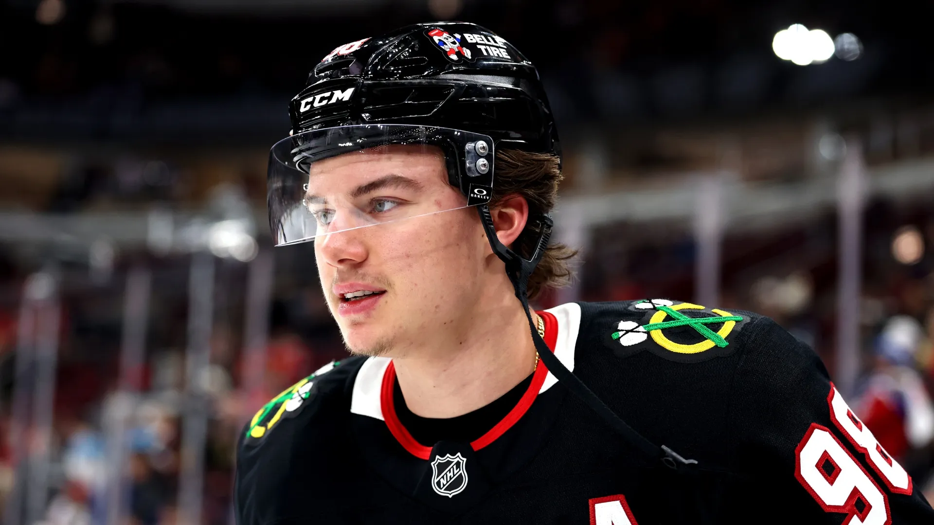 Connor Bedard #98 of the Chicago Blackhawks