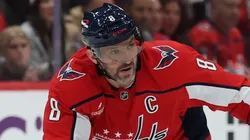 Alex Ovechkin #8 of the Washington Capitals skates in an NHL game.