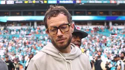 Mike McDaniel of the Miami Dolphins at Hard Rock Stadium.