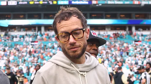 Mike McDaniel of the Miami Dolphins at Hard Rock Stadium.