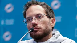 Mike McDaniel of the Miami Dolphins in the 2025 NFL season