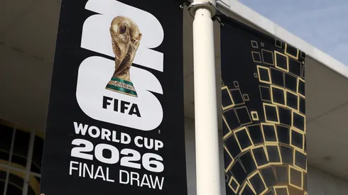 FIFA World Cup 2026 Final Draw signage is displayed outside the Kennedy Center.