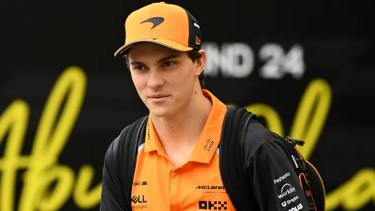 Oscar Piastri of Australia and McLaren arrives.
