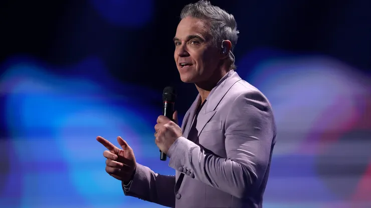 Robbie Williams performs during the FIFA World Cup 2026 Official Draw.