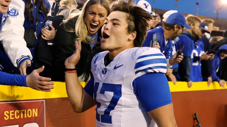 Bear Bachmeier #47 of the BYU Cougars.