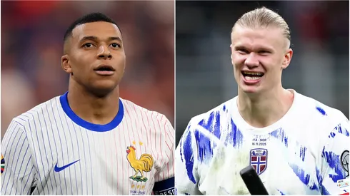 Kylian Mbappe (left, France), Erling Haaland (right, Norway)