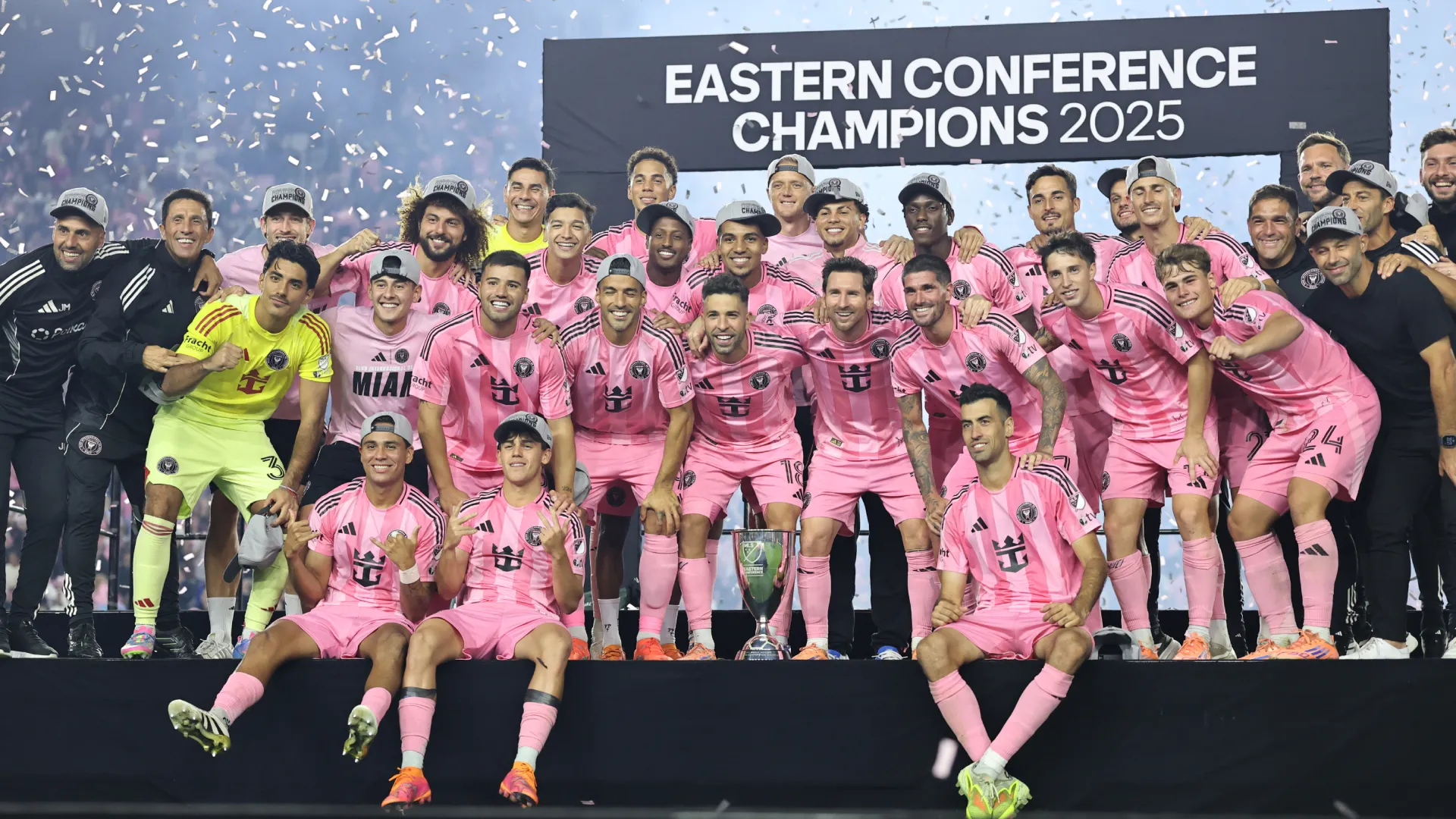 Inter Miami celebrate the Eastern Conference title. (Getty Images)