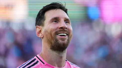 Lionel Messi reacts after winning the 2025 MLS Cup.