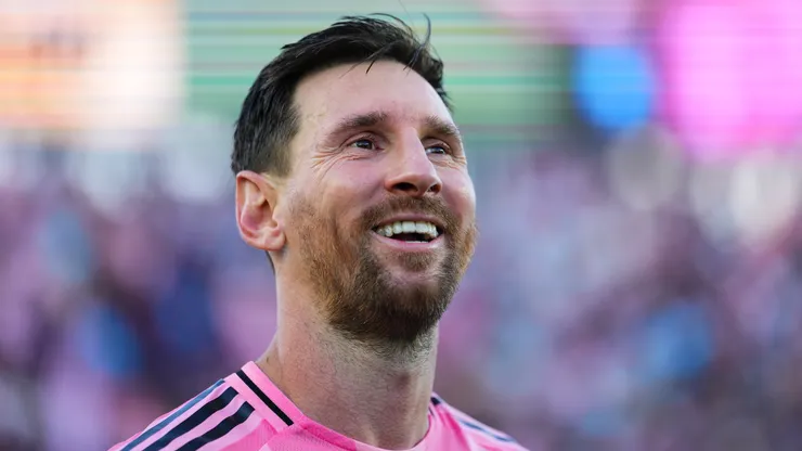Lionel Messi reacts after winning the 2025 MLS Cup.