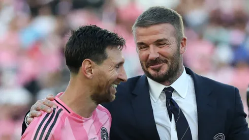 David Beckham and Lionel Messi of Inter Miami.