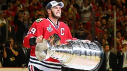 Jonathan Toews #19 of the Chicago Blackhawks in 2015.