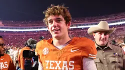 Arch Manning at Darrell K Royal-Texas Memorial Stadium in Austin, Texas.